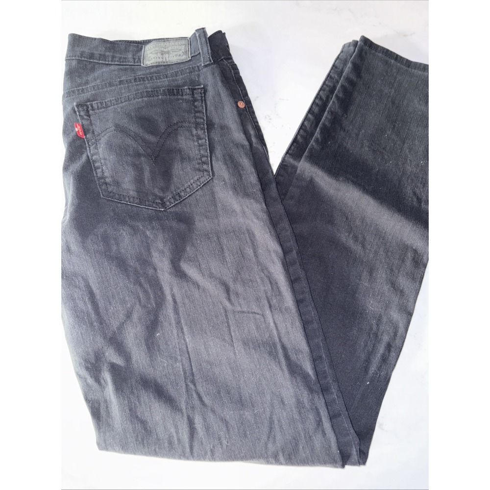 Levi‎ Strauss Men's Black Jeans 28 X 32 Original Fit Straight Stretch